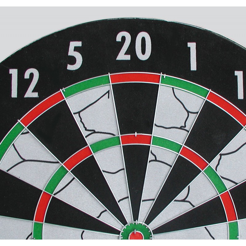 Cible Fléchettes MasterArts 45 Cm Avec 6 Projectiles à Pointes - Jeu De Fléchettes Pour Débutants Ou Experts