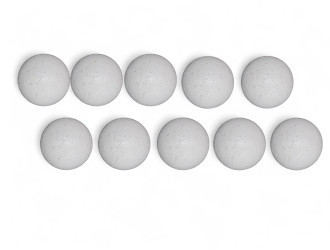 lot 10 balles en liège blanc